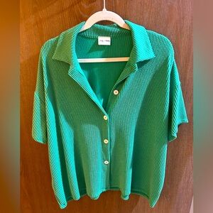 Lovely Melody Boxy Button Down Shirt